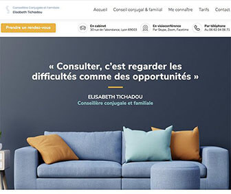 maquette de site web de conseiller conjugal
