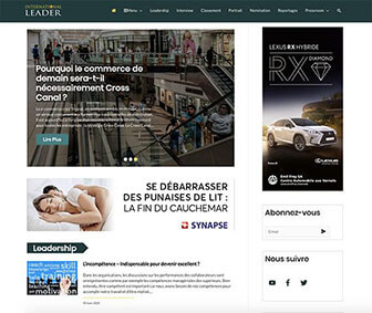 maquette de site web d'un journal