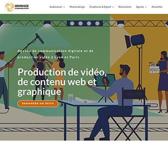 maquette de site internet d'agence video