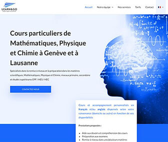 maquette de site internet learngo